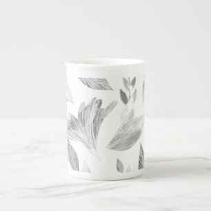 Caneca De Porcelana Folhas caídas aquarela 8