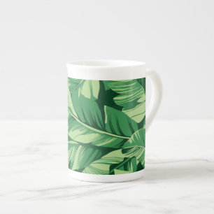 Caneca De Porcelana Folhas de Banana 2