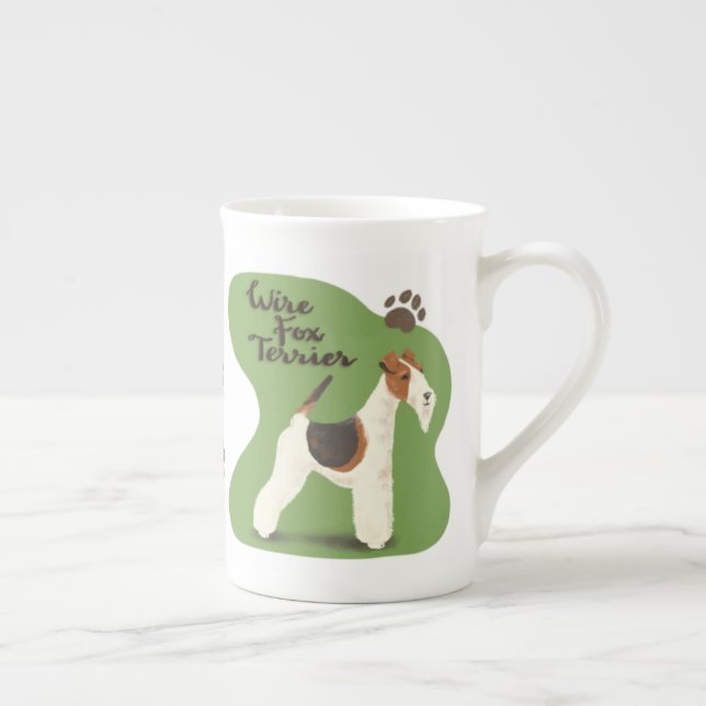 Caneca De Porcelana Fox Terrier Mug (Direita)