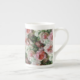 Caneca De Porcelana Frans Verhas Vintage Buquê de Rosas