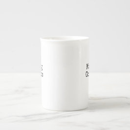 Caneca De Porcelana Frase de Tipografia Preta Bom Dia Lind@