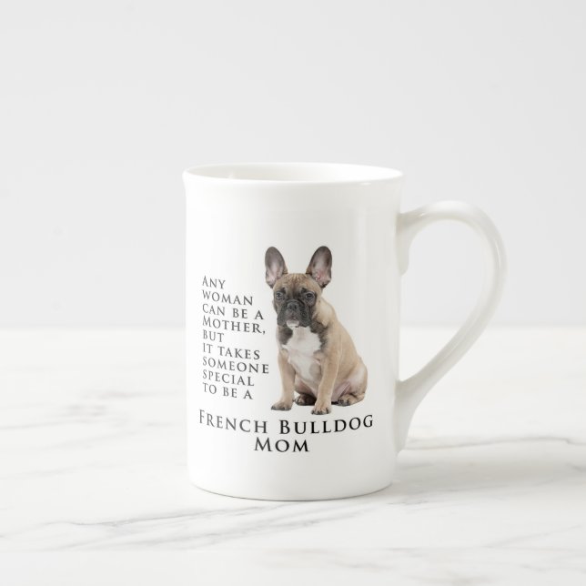 Caneca De Porcelana Frenchie Mãe Bone China Mug (Direita)