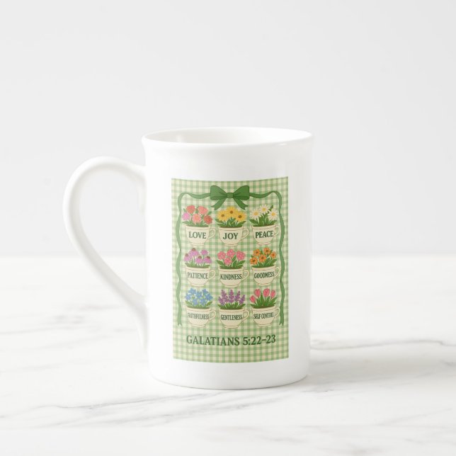 Caneca De Porcelana Fruta de Café da Taça Tea Espirituosa com Flor (Esquerda)