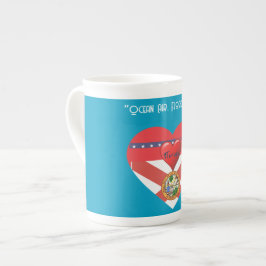 Caneca De Porcelana Fundo Azul do Oceano Flórida