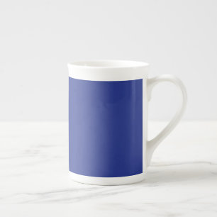 Caneca De Porcelana Fundo Azul Escuro Sólido Design Minimalista Ousa