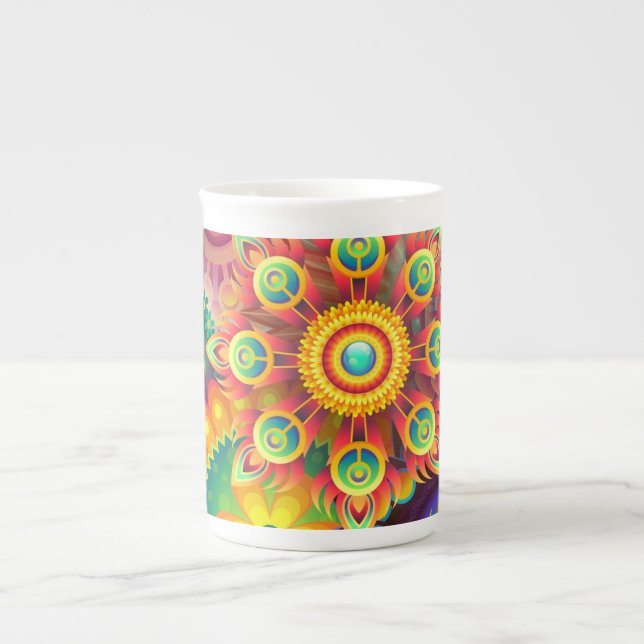 Caneca De Porcelana Funky Mandalas China Mug (Frente)