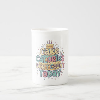 Caneca De Porcelana Funny Birthday Cake - Calories Don't Count Today 