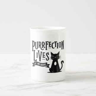Caneca De Porcelana Funny Cat Lover Mug – “Purrfection....