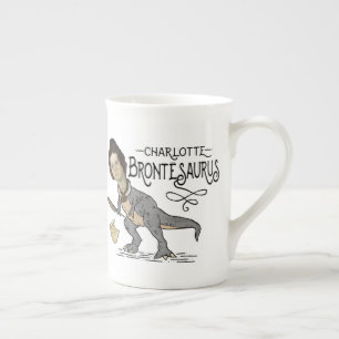 Caneca De Porcelana Funny Charlotte Bronte Surus Dinossaur Book Reader