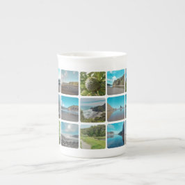 Caneca De Porcelana Galeria de Imagens Quadradas do Instagram com Cant