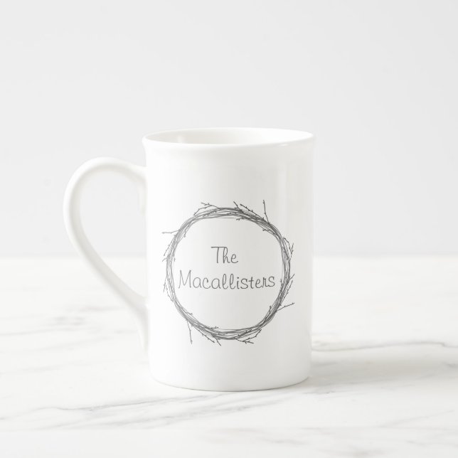 Caneca De Porcelana Galhos & videiras (Esquerda)