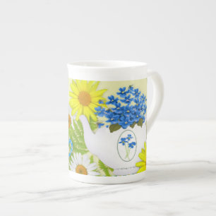 Caneca De Porcelana Garden Tea Bone China Mug