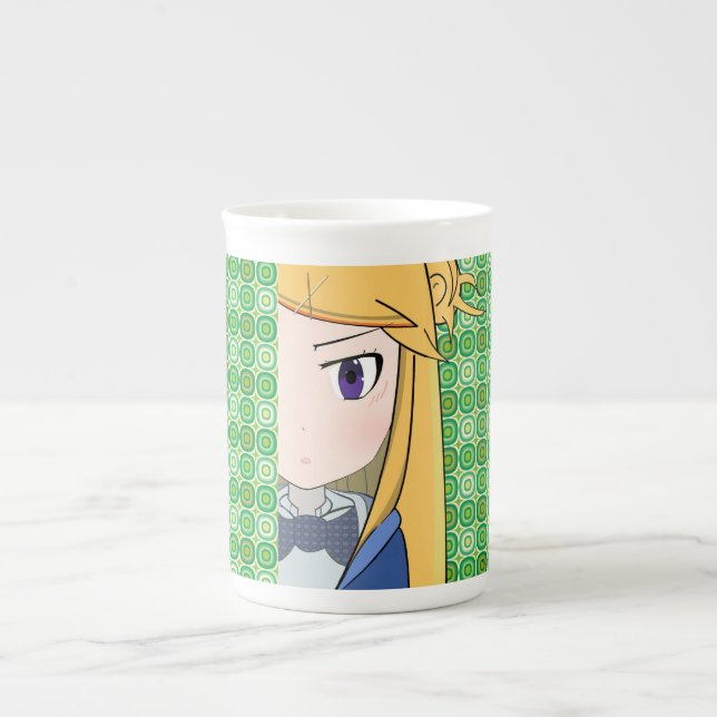 Caneca De Porcelana Garota de Manga de Porcelana Mug (Frente)