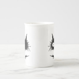 Caneca De Porcelana Gatinho Unkempt preto GabiGabi