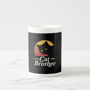 Caneca De Porcelana Gato Brother Vintage Style Retro Gift Para Gato De