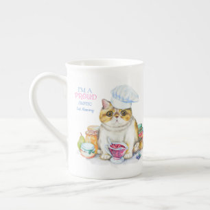 Caneca De Porcelana Gato de Shorthair Exótico Mãe Osso China Personali