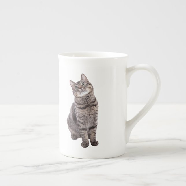 Caneca De Porcelana Gato de Tabby (Direita)