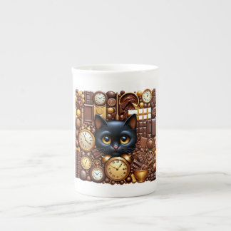 Caneca De Porcelana Gato negro