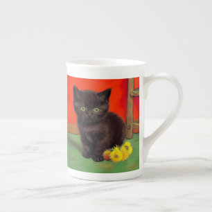 Caneca De Porcelana Gato Preto do Estilo Van Gogh