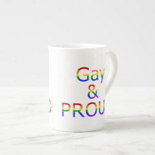 Caneca De Porcelana Gay de queda e orgulho