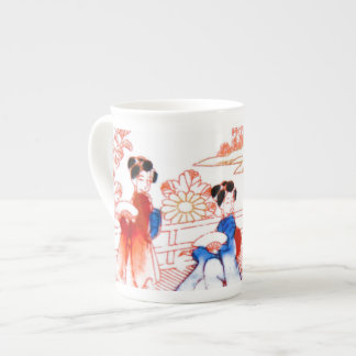 Caneca De Porcelana Geishas no jardim