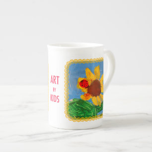 Caneca De Porcelana Girassol "Arte por Crianças"