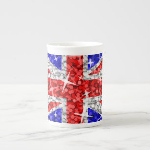 Caneca De Porcelana Glitz UK bone china mug
