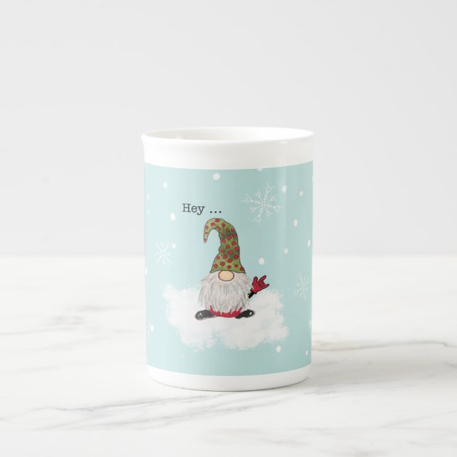 Caneca De Porcelana Gnome signs I Love you Mug (Frente)