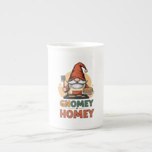 Caneca De Porcelana Gnomey Homey Pancakes design