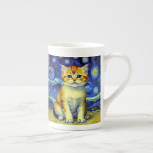 Caneca De Porcelana Góh Góh Frio Cote Starry Night Van Gogh