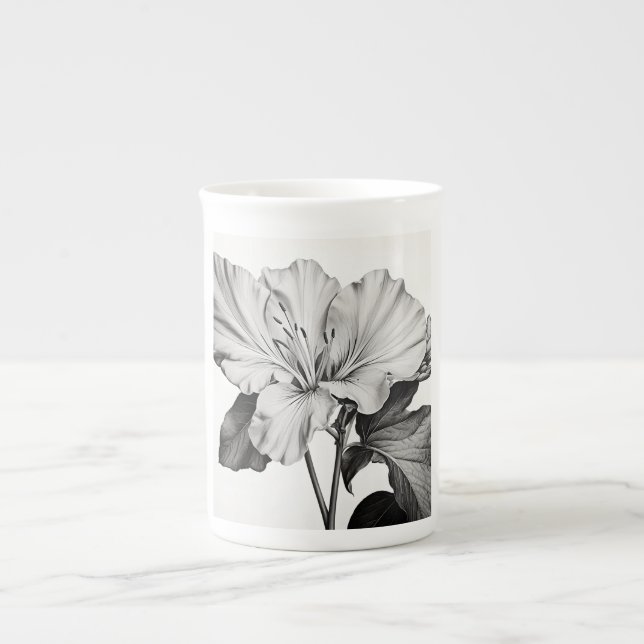 Caneca De Porcelana Gótica Floral Web Mug" (Frente)