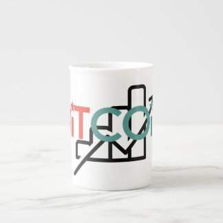 Caneca De Porcelana "Gráfico de Crescimento do Bitcoin com Estrelas em