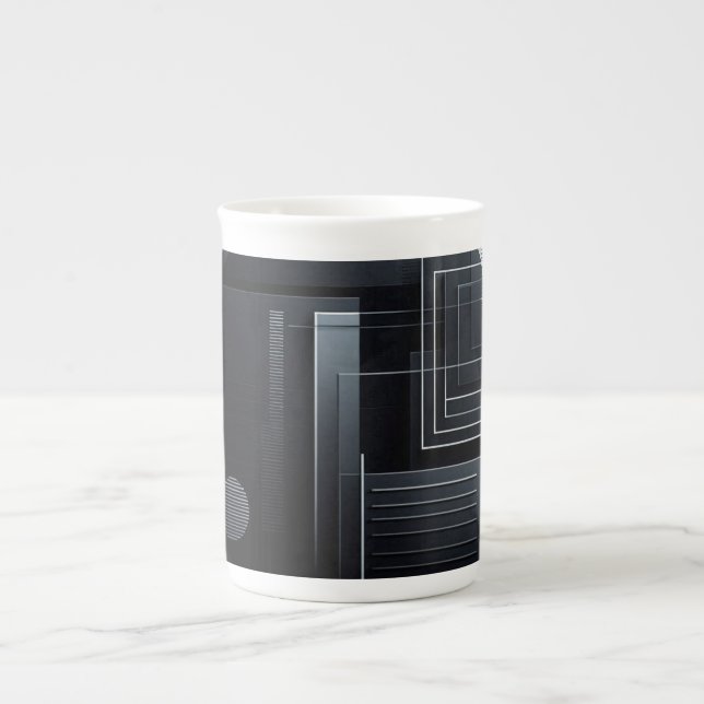 Caneca De Porcelana Gráfico Moderno (Frente)