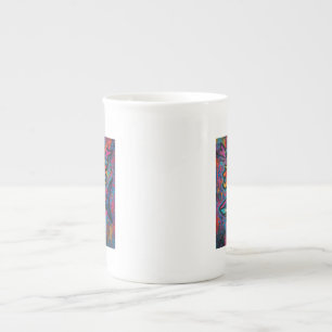 Caneca De Porcelana Grafite de Tubarão