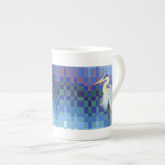 Caneca De Porcelana Grande Garça Azul Bargello
