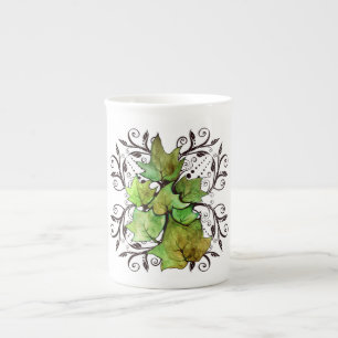 Caneca De Porcelana Green Ivy Nature