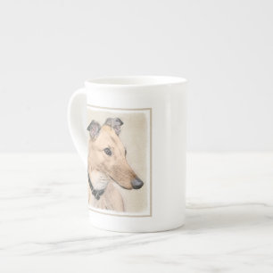 Caneca De Porcelana Greyhound Painting - Cute Original Dog Art