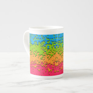 Caneca De Porcelana Groovy Retro Bubble Trippy Funky Panromtic Pride
