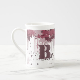 Caneca De Porcelana Grunge Paint Splatter - Porta vermelha - Mug