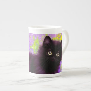 Caneca De Porcelana Gustav Klimt Black Kitten