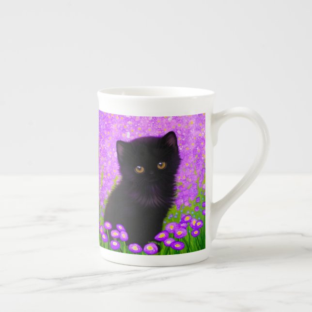 Caneca De Porcelana Gustav Klimt Cat (Direita)