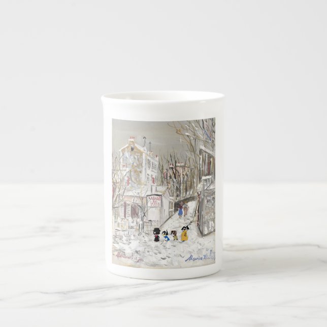 Caneca De Porcelana Habitues de Le Lapin Ágil es Ses (Frente)