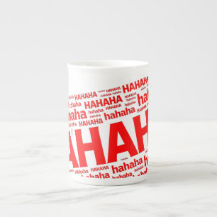 Caneca De Porcelana HAHAHA Risada Caótica Divertida