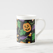 HALLOWEEN PATTERN BONE CHINA MUG
