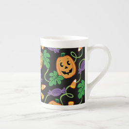 CANECA DE PORCELANA HALLOWEEN PATTERN BONE CHINA MUG
