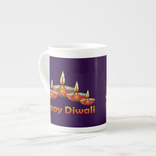 Caneca De Porcelana Happy Diwali Deepas