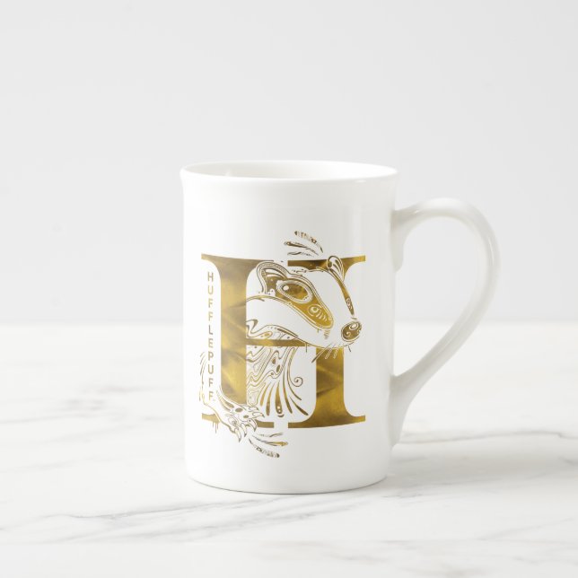 Caneca De Porcelana Harry Potter | Aguamenti Gráfico HUFFLEPUFF™ (Direita)