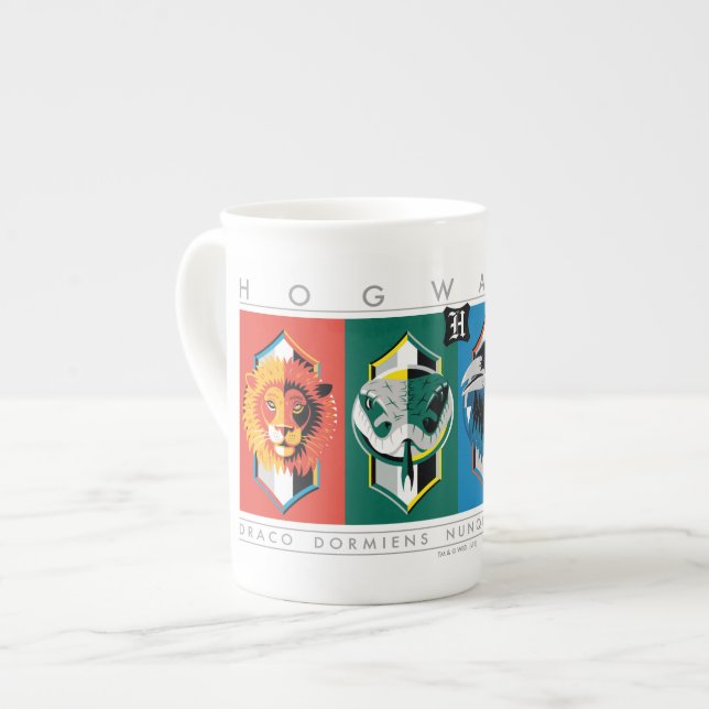 Caneca De Porcelana Harry Potter | Brasões das Casas de HOGWARTS™ (Frente Esquerda)