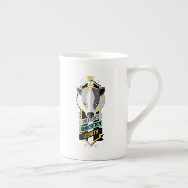 Caneca De Porcelana Harry Potter| HUFFLEPUFF™ House Traits Sigil (Direita)