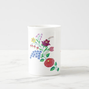 Caneca De Porcelana Haste da flor de Kalocsai